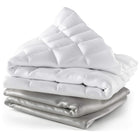 Close-up of silky bamboo fabric weighted blanket