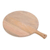 Charlotte Wood Round Serving Board with charcuterie spread