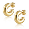 Kelly Tube Hoop Earrings in 18K gold plating