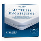 Breathable, hypoallergenic zippered mattress cover close-up