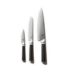 Material The Trio of Knives displayed on kitchen counter