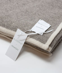 Platinum and White Purl Knit Yak Down Throw