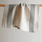 Handcrafted linen napkins with modern stripe design