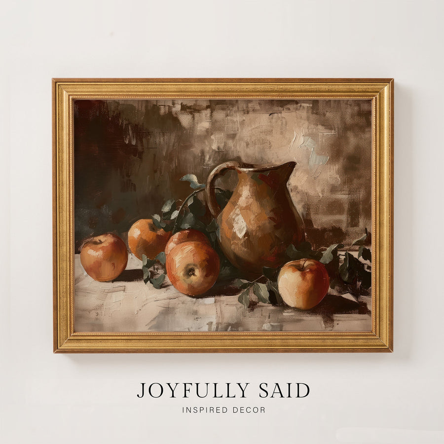 Simple Abundance framed canvas art print in an antiqued gold frame
