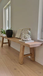 Large Elm Wood Bench Inspo