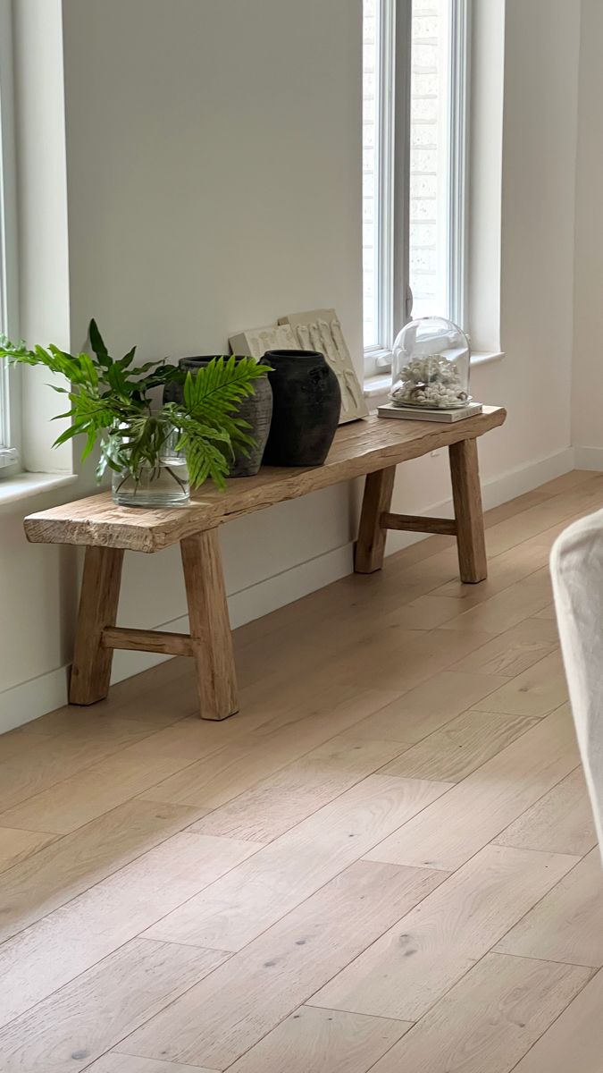 Large Elm Wood Bench Inspo