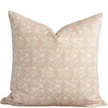 Fleur sand floral pillow cover with ivory sprigs