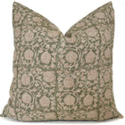 Sage Green and rust floral throw pillow 'Loretta' by One Affirmation. 