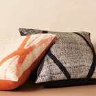 Arc Black shibori print mulberry silk pillow cover, 20x20 – One Affirmation