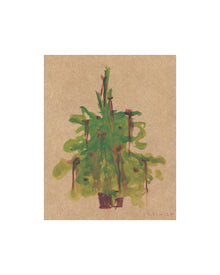 Holiday Tree watercolor Christmas tree art print, view 2