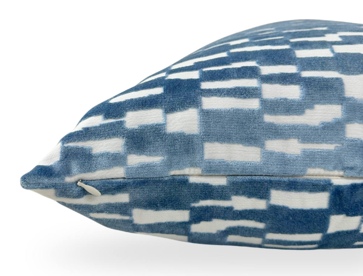 Ready to Ship, 16x24, Mod Velvet Pillow Covers in Blue