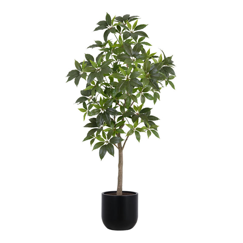 7 foot artificial money tree with lush green leaves in pot