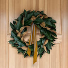 Realistic magnolia greenery wreath 30 inches