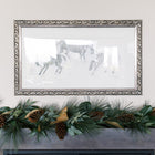 Rustic holiday garland with pinecones and pine needles