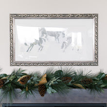 Rustic holiday garland with pinecones and pine needles