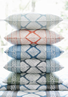 Austin Pillow Cover in Navy Blue, Thibaut Pillows
