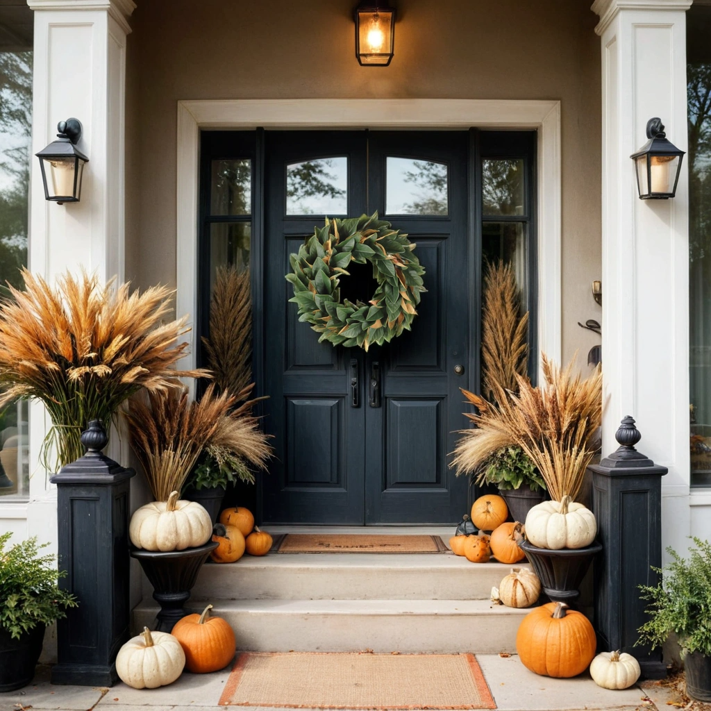 Full green magnolia leaf wreath for indoor or outdoor use