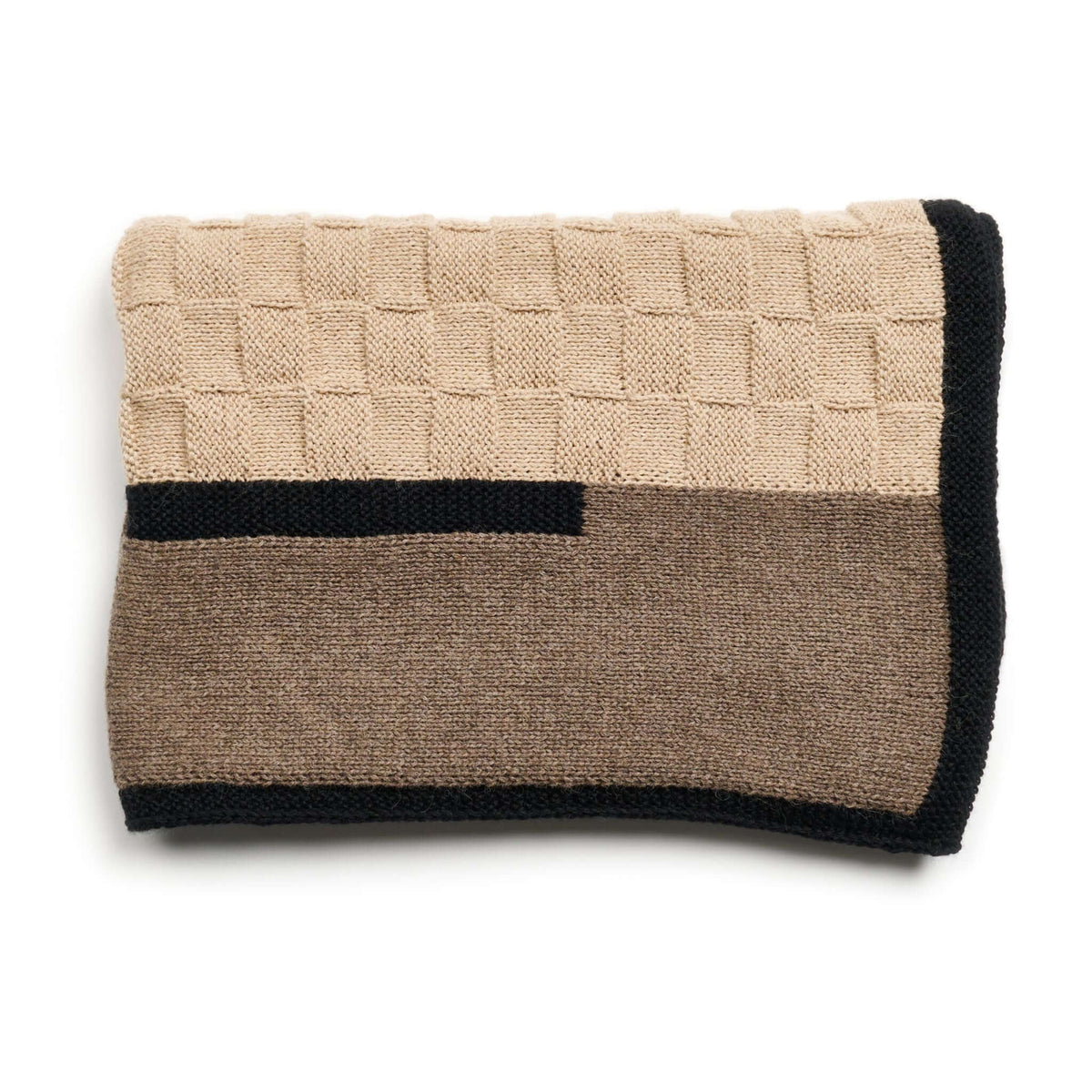 Muhu brown gray hand knitted alpaca blanket shawl – One Affirmation