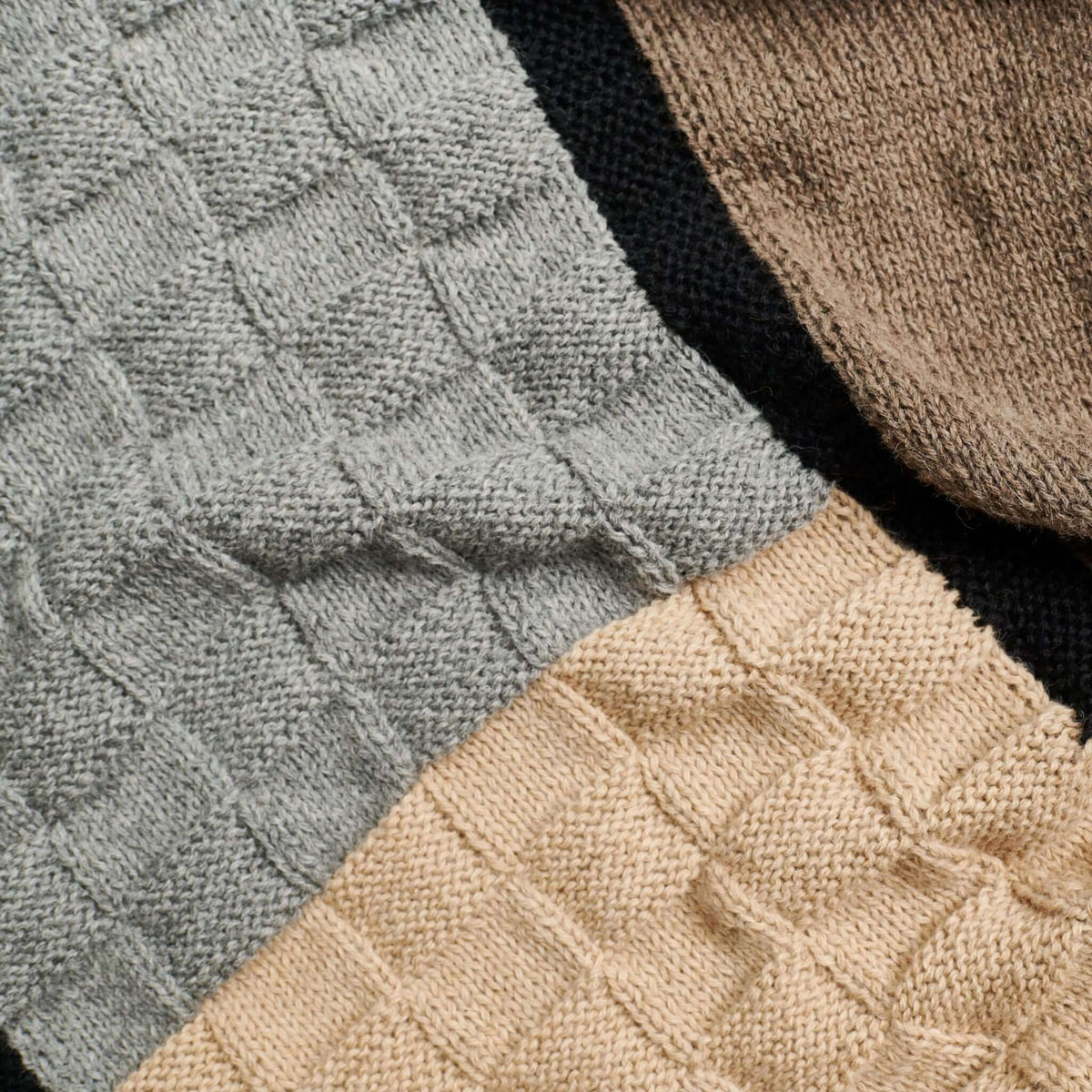 Muhu brown gray hand knitted alpaca blanket shawl – One Affirmation