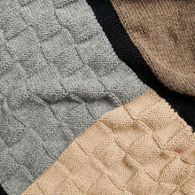 Muhu brown gray hand knitted alpaca blanket shawl – One Affirmation