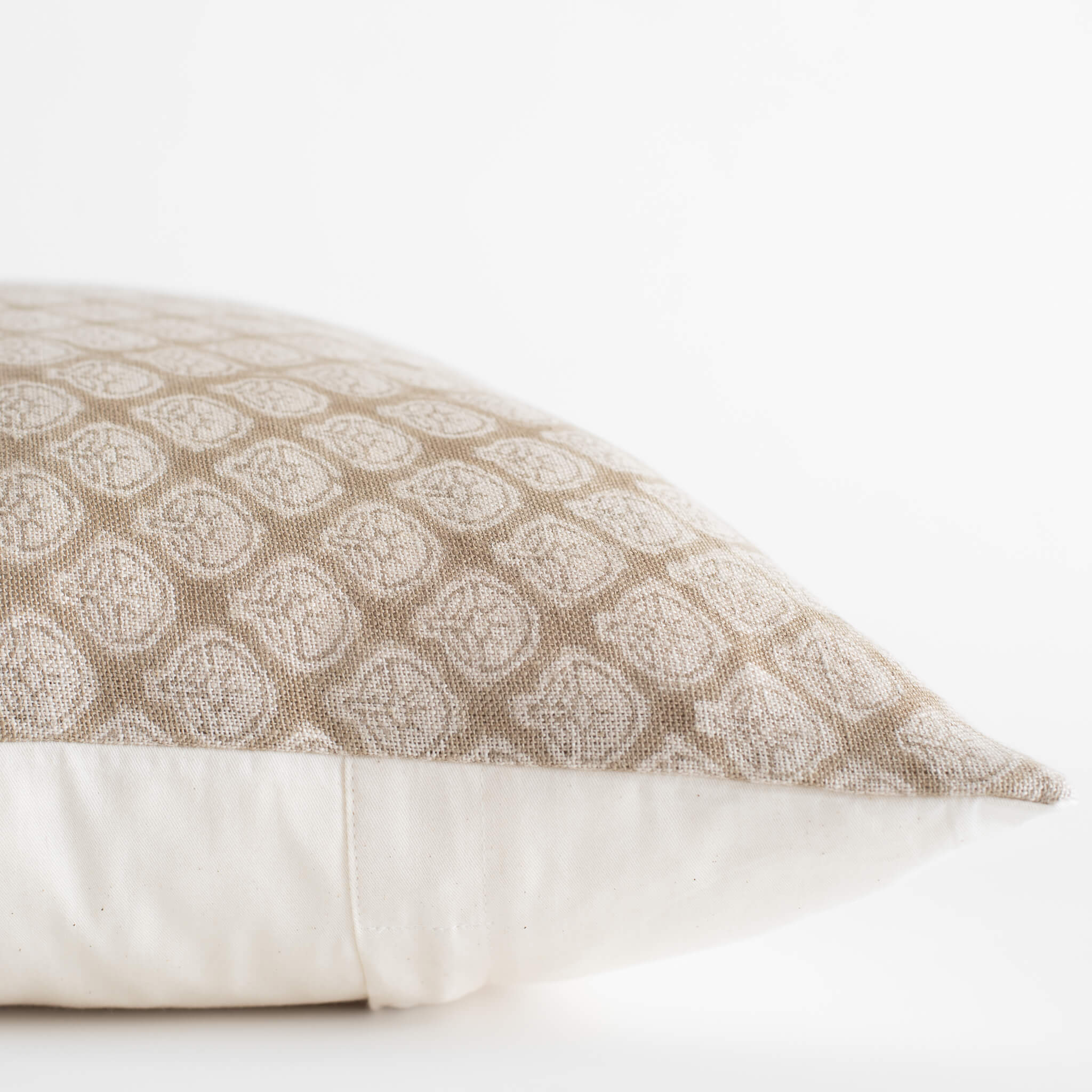Ayla Floral Block Printed Pillow Cover | Mustard