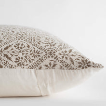 Mariella Floral Block Printed Pillow Cover | Mustard