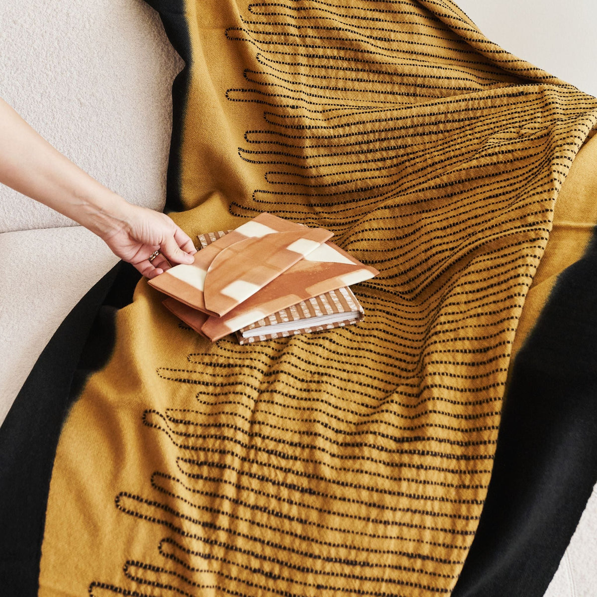 Topaz brown Myrtle Drift handwoven merino throw – One Affirmation