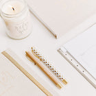 Sweet Water Decor pen set in pink, black, and white with gold accents