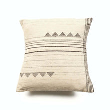 Kora white and black handloom large square pillow cover, 24x24 – One Affirmation