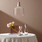 Dusty Rose glass carafe with stopper cup – NUDE Glass