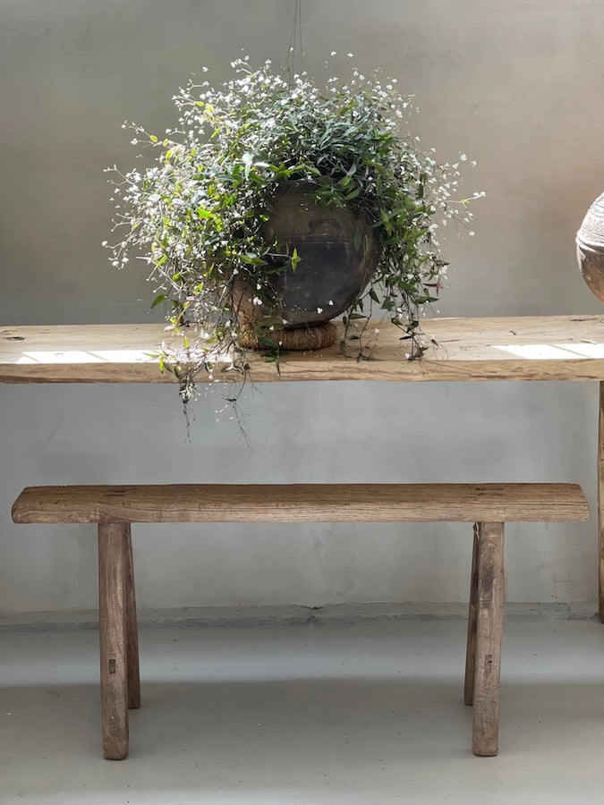 Handmade 100+ year old elm wood bench