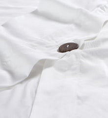 Soft bamboo fabric duvet cover styled in neutral bedroom