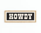 Framed HOWDY Sign Black & White Art Print