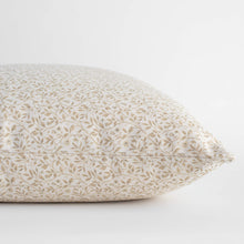 Mila neutral floral pillow cover close-up