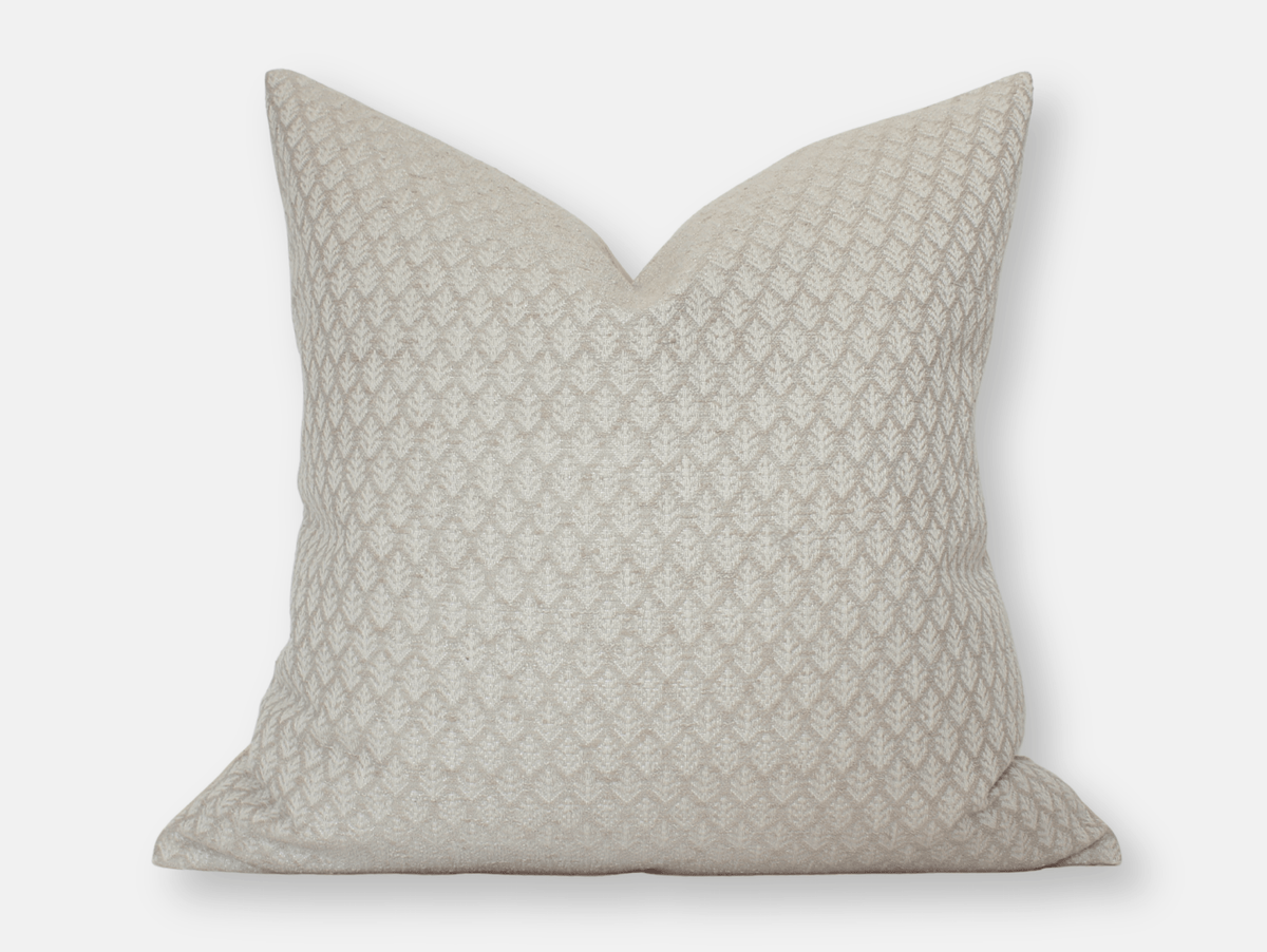 Talisa ivory textured floral pillow cover