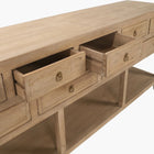 Nine Drawer Elm Sideboard Drawer