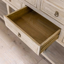 Nine Drawer Elm Sideboard Inside