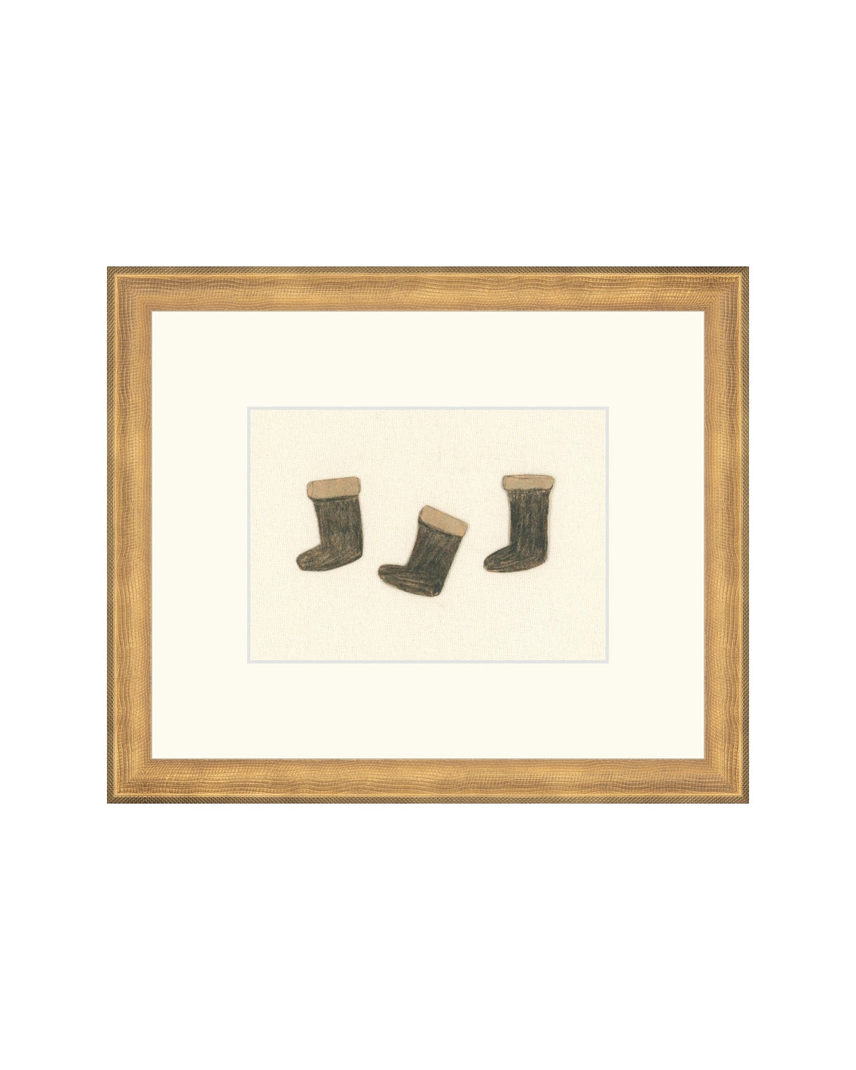 Holiday Stockings minimal Christmas art print, view 2