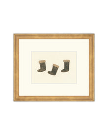 Holiday Stockings minimal Christmas art print, view 2