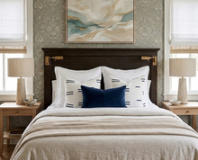 Oaxaca Dashes Pillow Cover in Navy, Schumacher Textiles