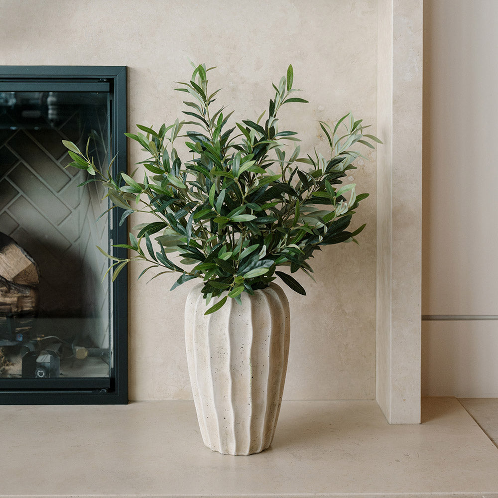 artificial olive plant arrangement in pot Faux Olive Arrangement in Vase, 30 in