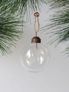 2.25 inch timeless clear glass holiday ornaments