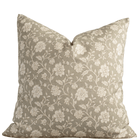Esme sage green floral pillow cover with cream botanicals