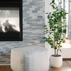 Artificial eucalyptus tree with silvery-green leaves