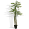 84 inch artificial palm tree with lifelike fronds in black pot