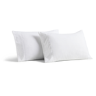 Silky bamboo viscose pillowcases styled on bed