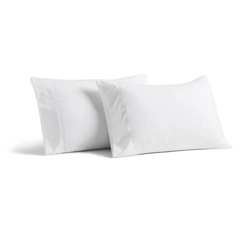 Silky bamboo viscose pillowcases styled on bed