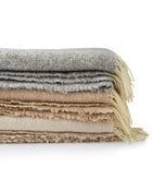 Fringe Bouclé Throw Chrome