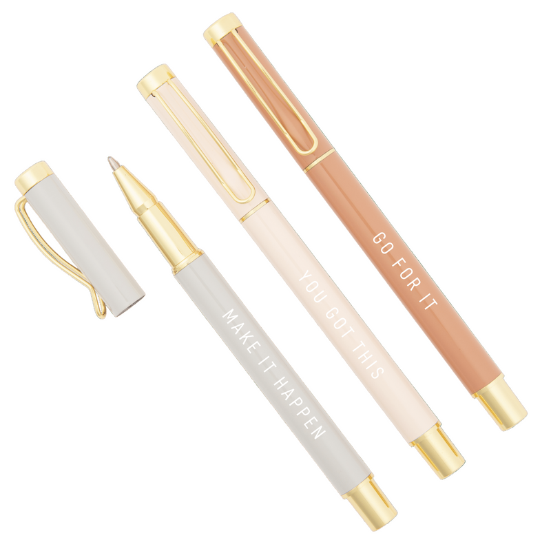 You Got This motivational metal pen set in 3 colors