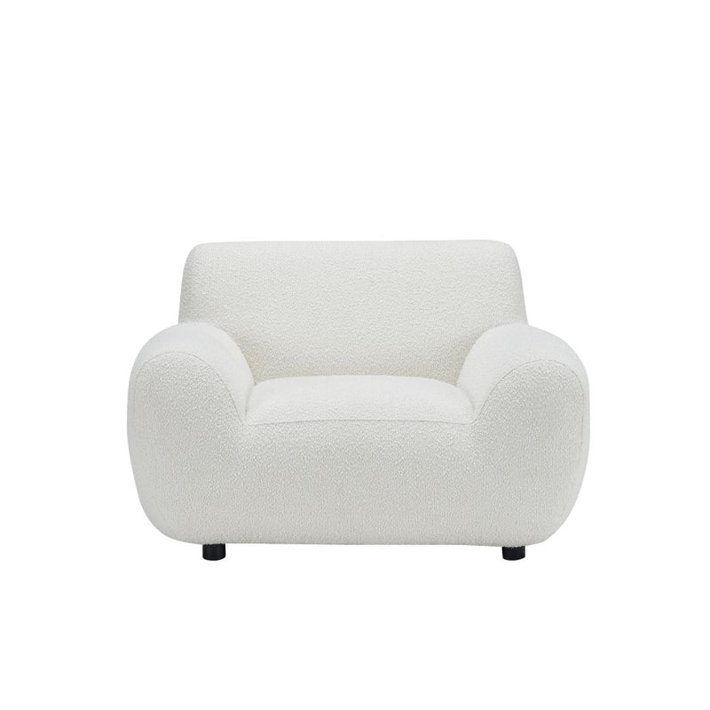 Elisa Oversized Accent Chair - Neutral Polyester Blend 49.5"W